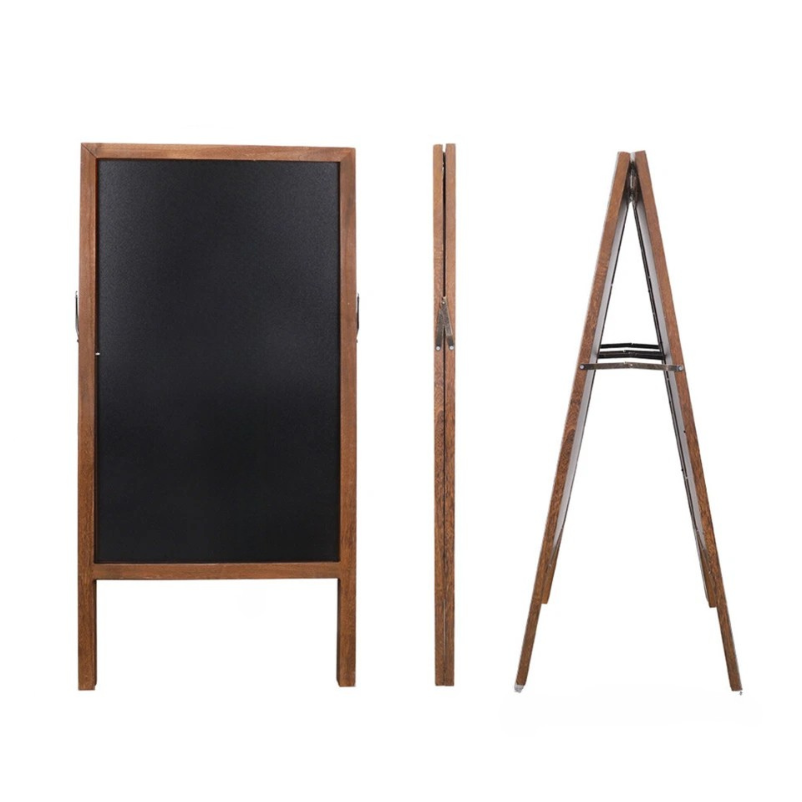 P&P Rustic Wooden Double-Sided Chalkboard Sign for Indoor & Outdoor Use - Image 1