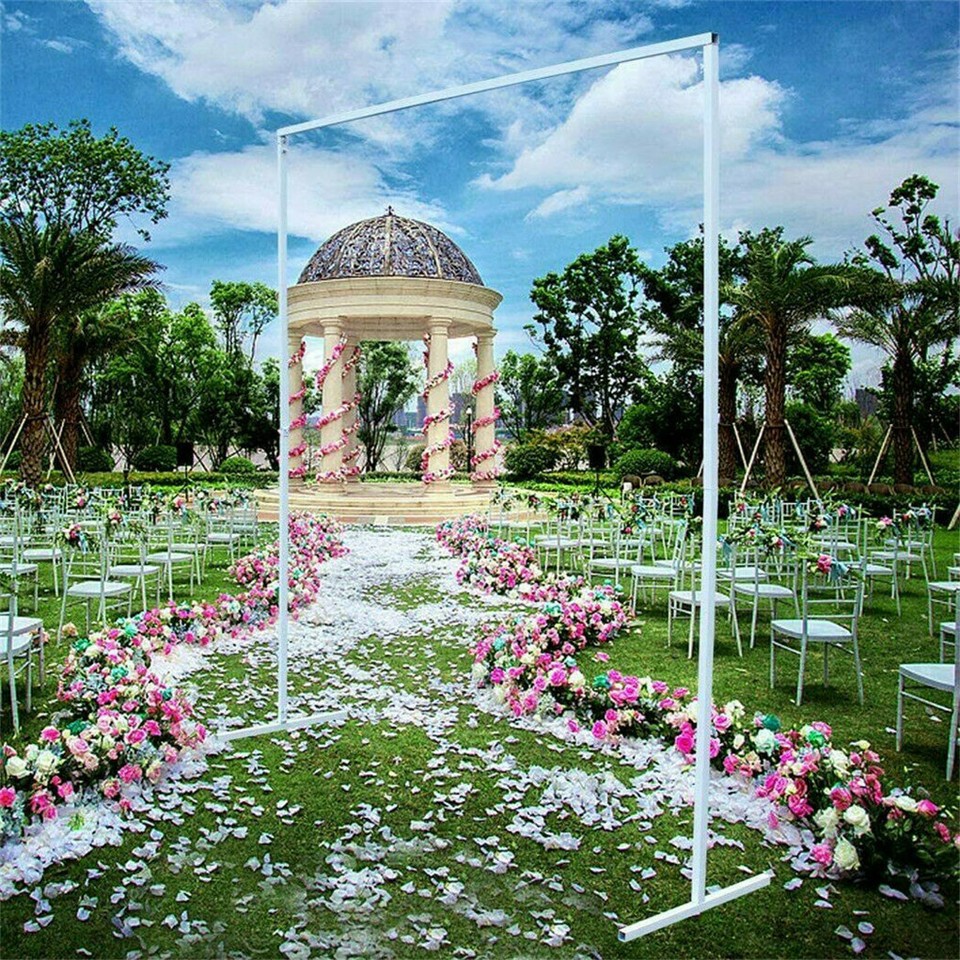 3x3M Square Wedding Arch Stand Metal Wedding Backdrop Decor White Flower Stand - Image 3
