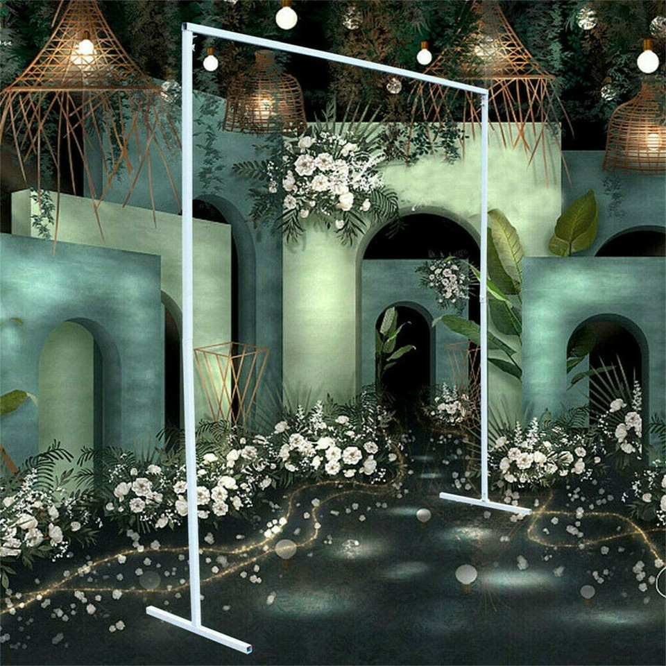 3x3M Square Wedding Arch Stand Metal Wedding Backdrop Decor White Flower Stand - Image 4