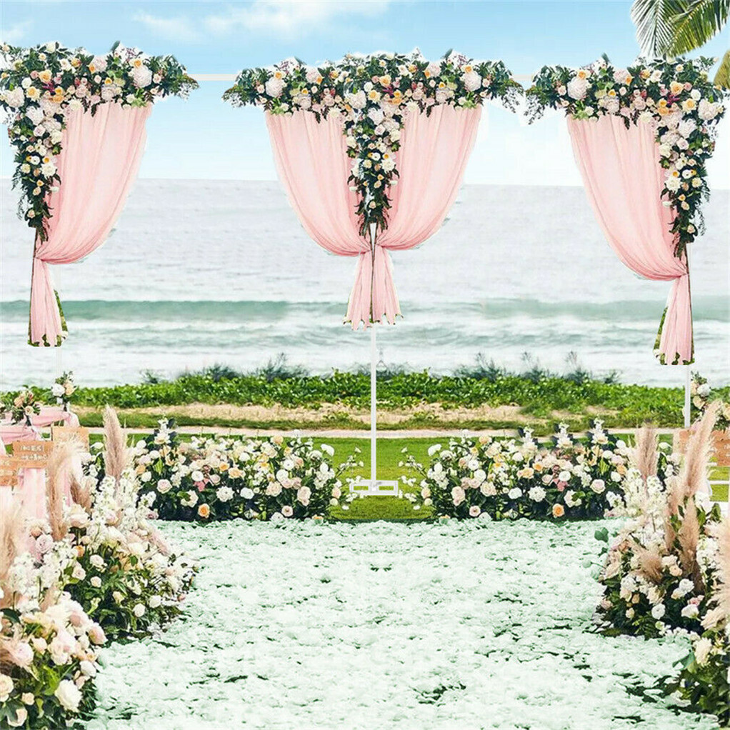 3M*6M Telescopic Wedding Backdrop Stand Balloon Curtain Hanging Pipe Background - Image 3