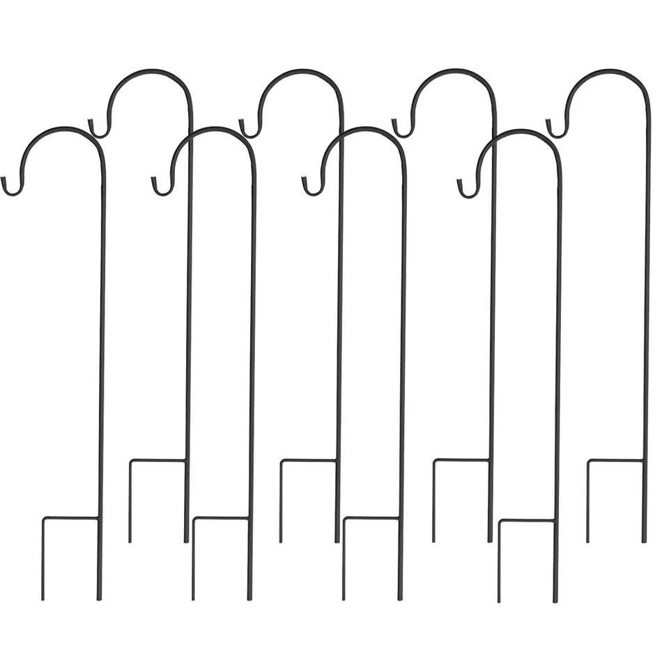 Set of 8 Anti-Wind Shepherd Hooks for Garden and Wedding Decorations - Image 1