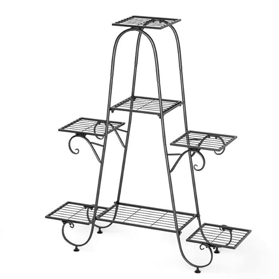 Stable 7 Tier Metal Plant Stand Flower Pot Rack Display Holder Shelf Home Garden - Image 1