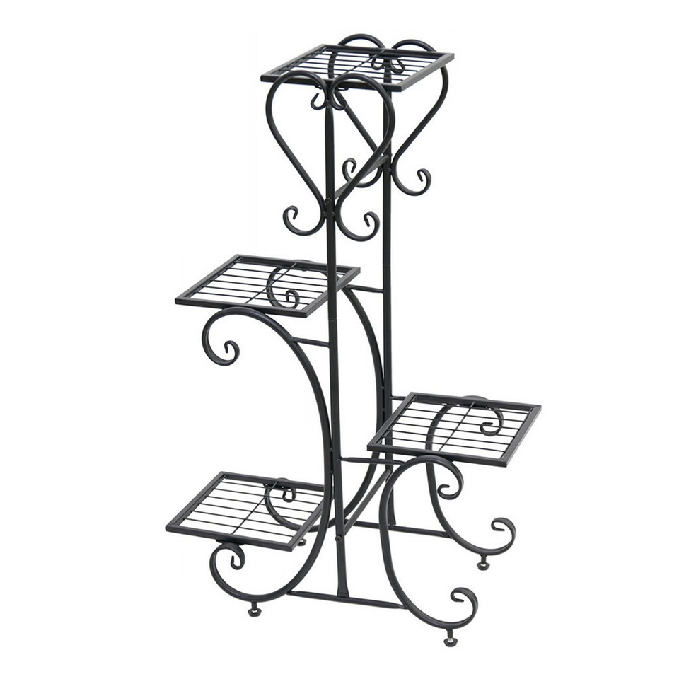 4-Tier Heavy Duty Plant Potted Stand Flower Planters Display Rack Outdoor Indoor - Image 1