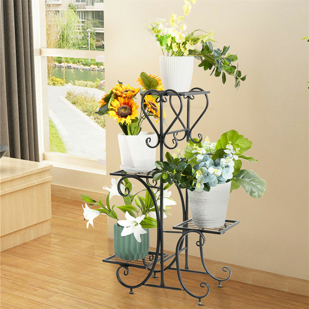 4-Tier Heavy Duty Plant Potted Stand Flower Planters Display Rack Outdoor Indoor - Image 6
