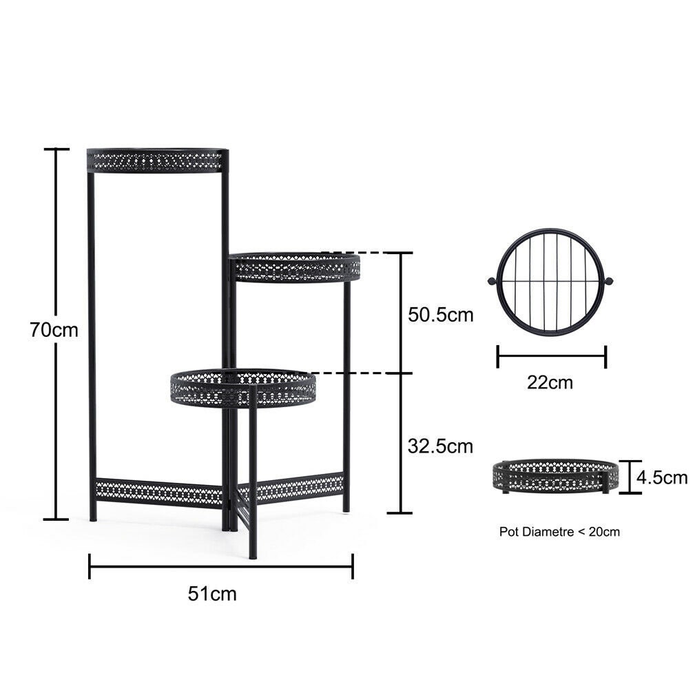 Premium Quality Black Metal Plant Stand - Image 4