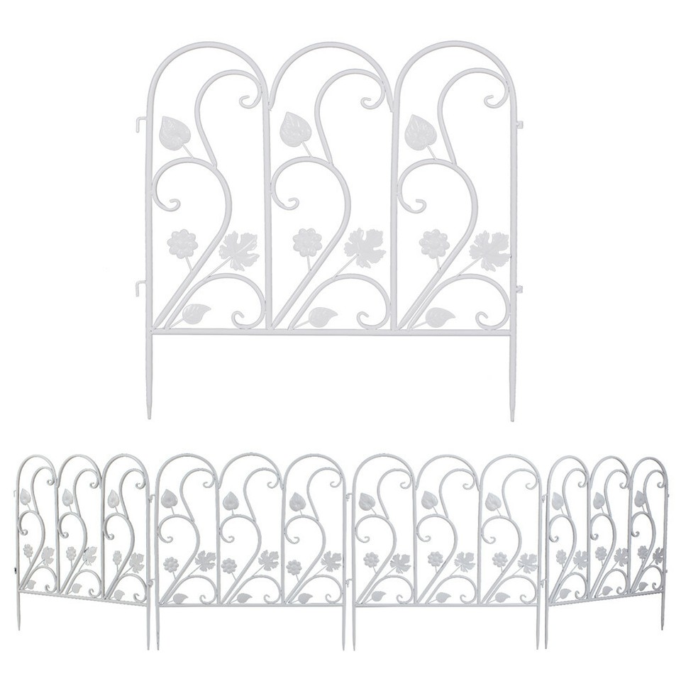 5PCS Decorative Garden Fence Folding Patio Fences Rustproof 59.5x62cm Landscape - Image 1