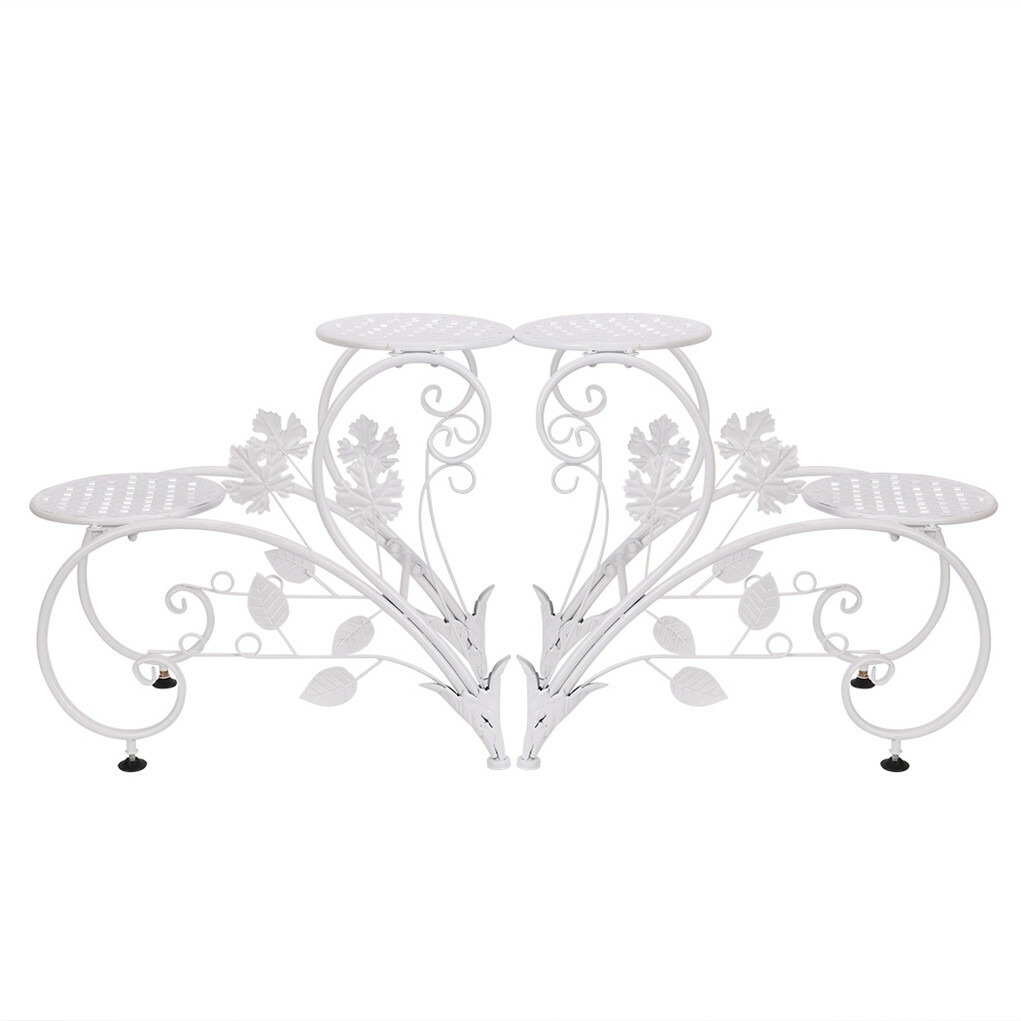Outdoor Indoor Metal Flower Pots Planter Plant Stands Garden Shelf Racks - Image 5