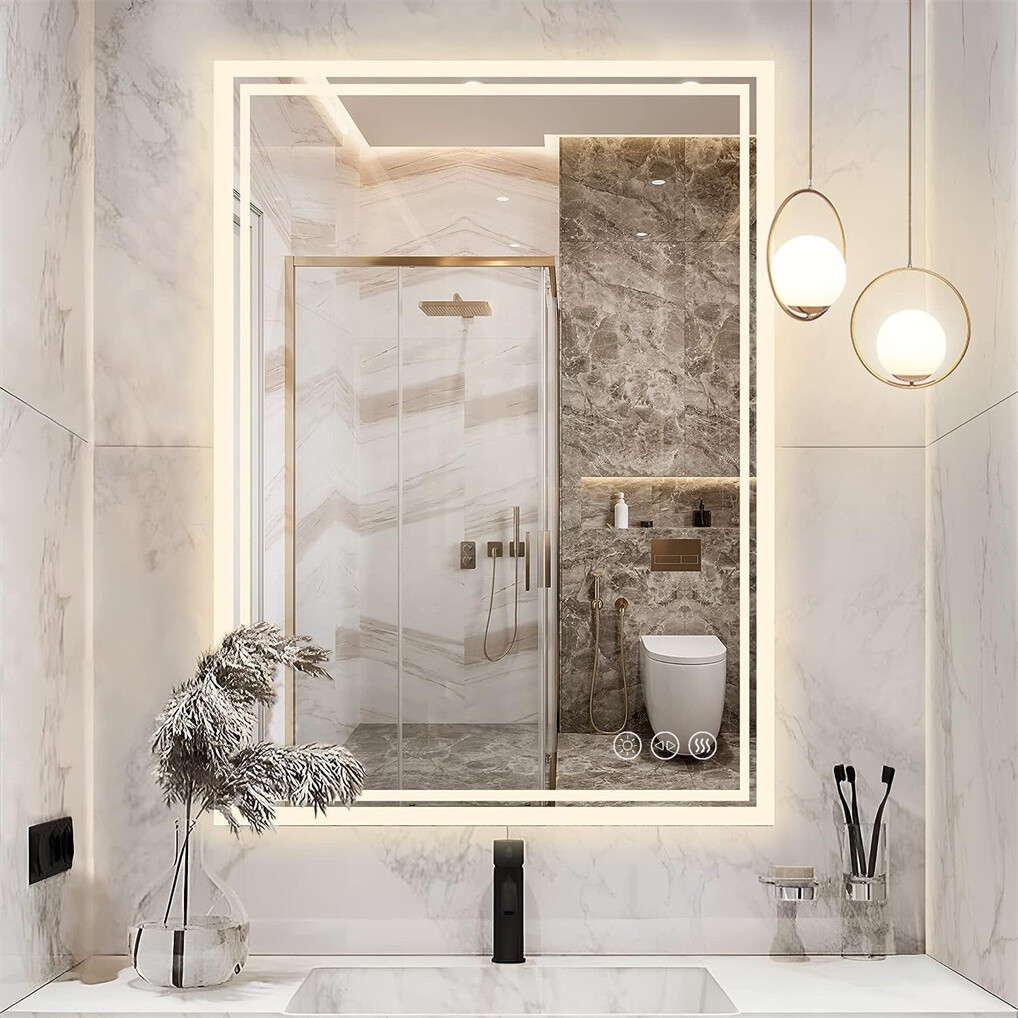 LED Anti-Fog Wall-Mounted Bathroom Mirror - Image 1