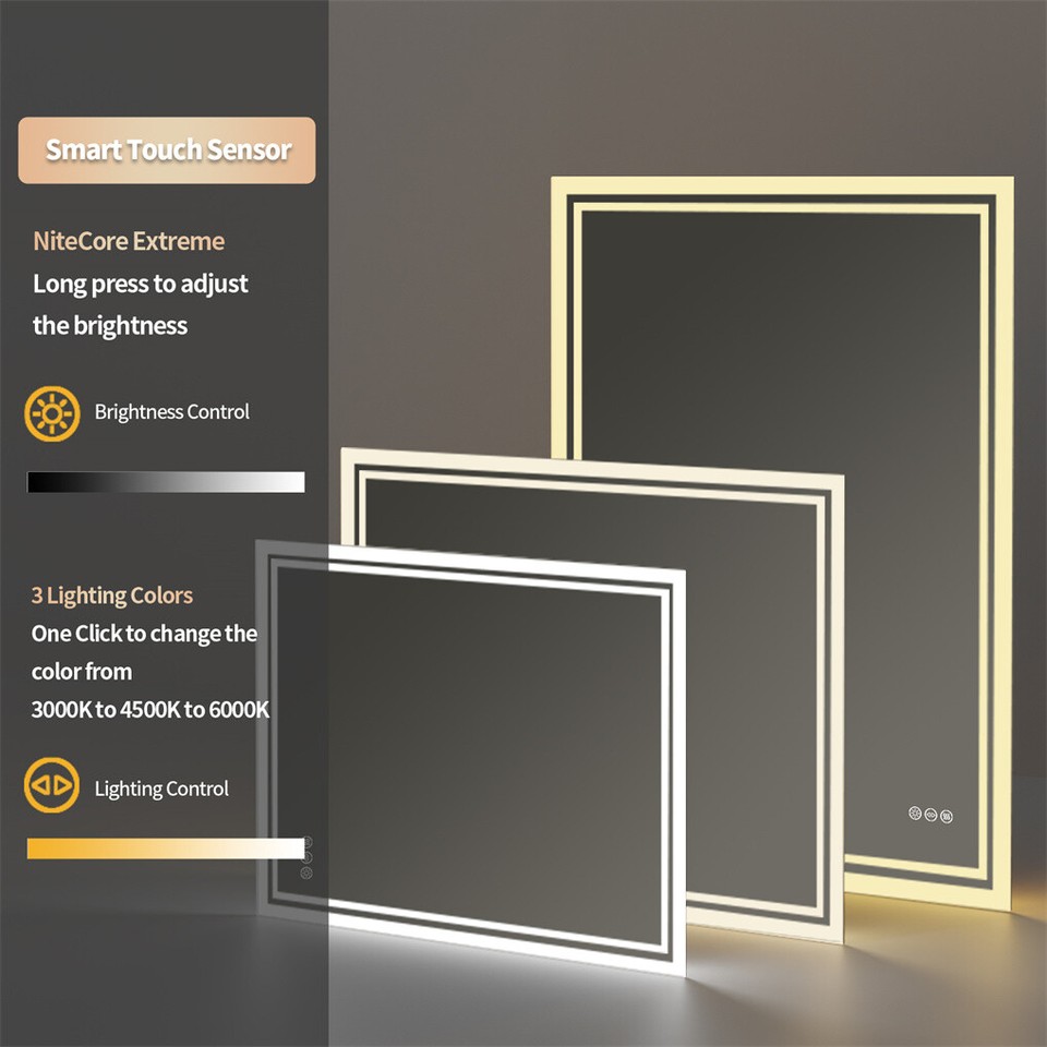 LED Anti-Fog Wall-Mounted Bathroom Mirror - Image 5