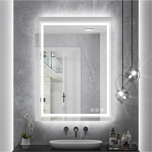 Modern Luxury: LED Mirror with Defogger 600*800mm Double LED - Image 4