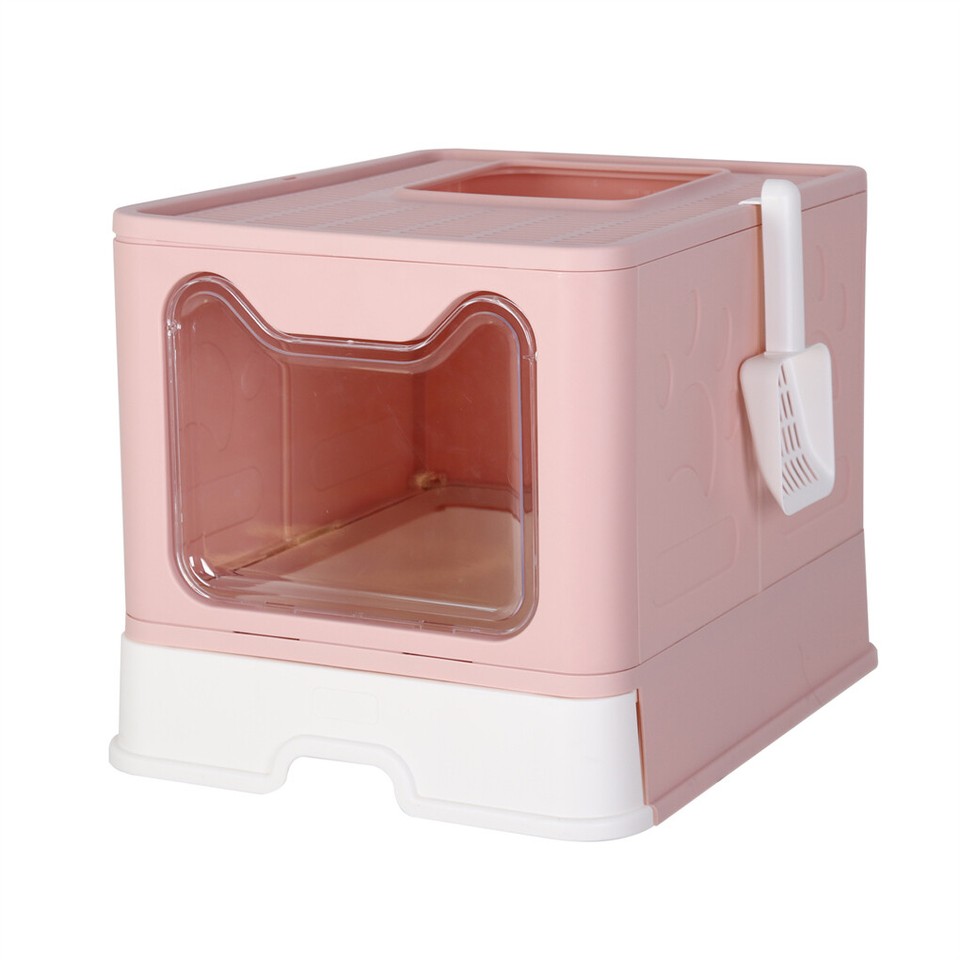 Xxl Large Cat Litter Box Self-Cleaning No Smell Pet Toilet Box With Tray & Scoop - Image 1