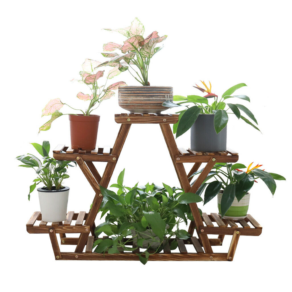 Upgraded Thick Wood Indoor Plant Stand with Flower Planter Shelves - Image 4