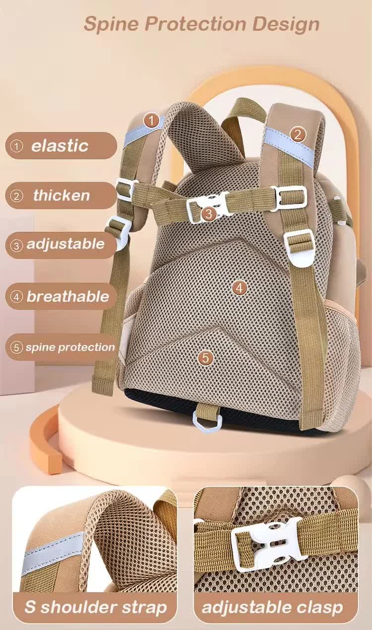 Coffee Bear Cute Animal  Kids Backpack - Lightweight Toddler School Bag - Soft 3D Cartoon Daypack for Kindergarten & Childcare- Boys Girls Ages 1-3 - Image 4