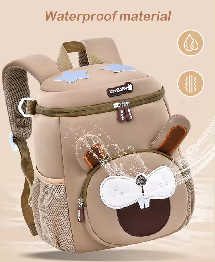 Coffee Bear Cute Animal  Kids Backpack - Lightweight Toddler School Bag - Soft 3D Cartoon Daypack for Kindergarten & Childcare- Boys Girls Ages 1-3 - Image 7