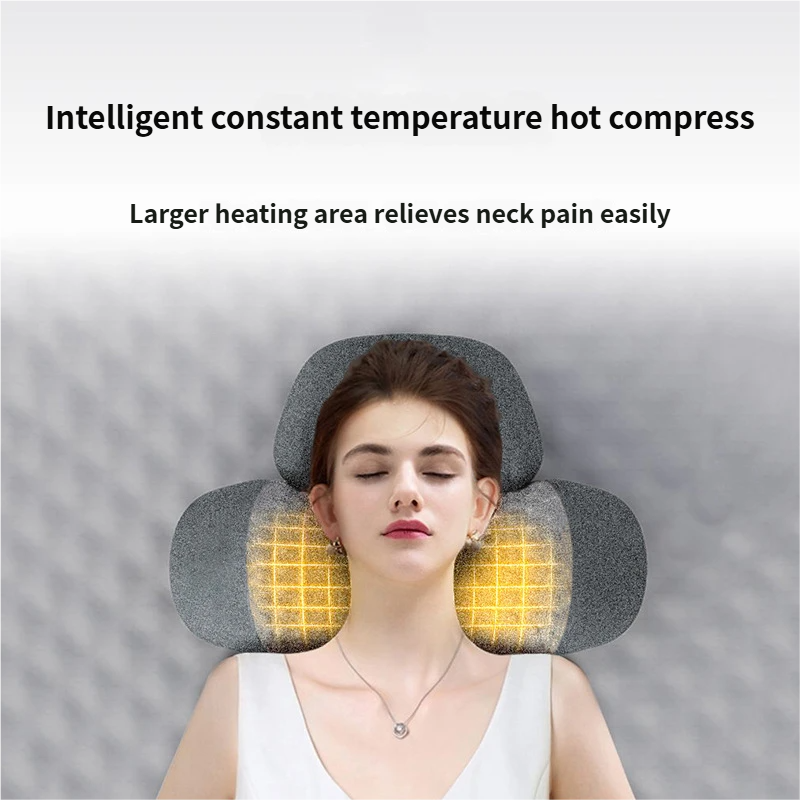USB-Powered Memory Foam Neck Pillow, Electric Cervical Neck Massage Pillow with 15-Minute Timer - Ergonomic Contoured Sleep Aid Cushion - Image 5