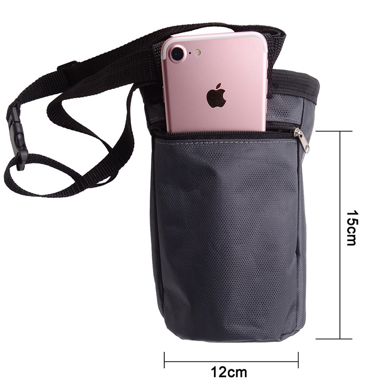 2PCS Black Professional Rock Climbing Gear Bag - 840D Heavy Duty Oxford Cloth Waist Pouch for Mountaineering, Bouldering, and Outdoor Equipment Storage - Image 3