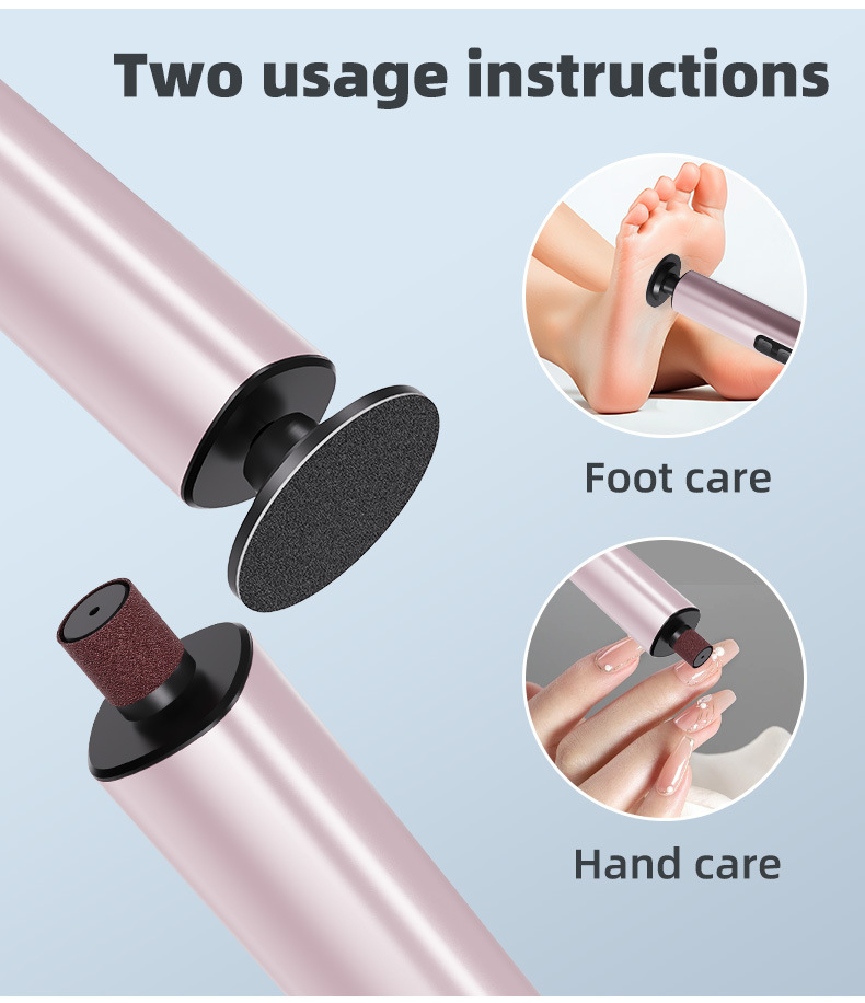 Purple Professional 2-in-1 Electric Foot Callus Remover and Manicure Kit - 9 Speeds Rechargeable Electronic Foot File with LCD Display - Professional Pedicure Tool for Dead Skin and Nail Care - Image 3