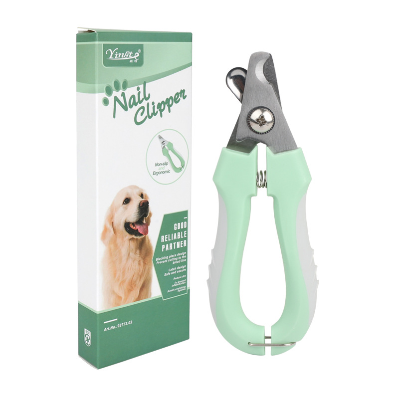 3 PCS Green Professional Pet Nail Clippers for Dogs and Cats - Sharp Stainless Steel Blades with Safety Guard and Anti-Splash Baffle - Ergonomic Non-Slip Handle for Safe and Easy Grooming - Image 1