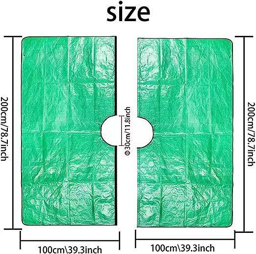 Garden Leaf Collection Tarp with Center Hole - 78.7 Inch - Image 3