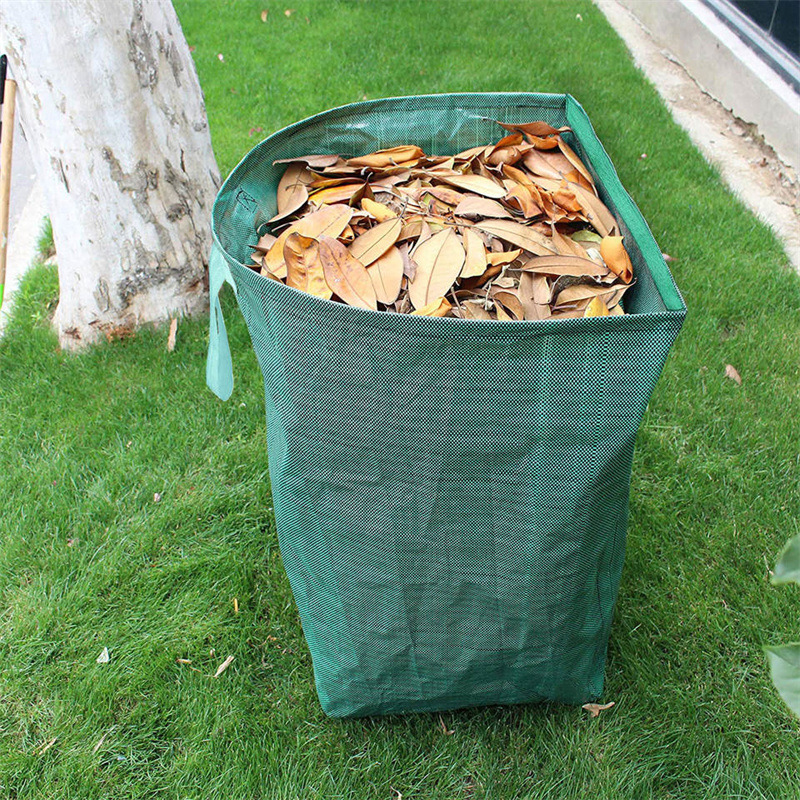 Heavy Duty Horizontal Garden Leaf Collection Bag - Large Capacity Waterproof Waste Scoop Tarp with Reinforced Handles for Lawn Debris, Grass, and Yard Cleanup - Image 2
