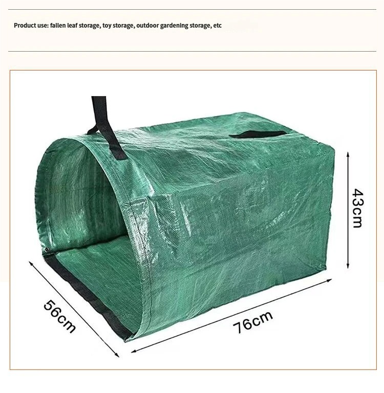 Heavy Duty Horizontal Garden Leaf Collection Bag - Large Capacity Waterproof Waste Scoop Tarp with Reinforced Handles for Lawn Debris, Grass, and Yard Cleanup - Image 4