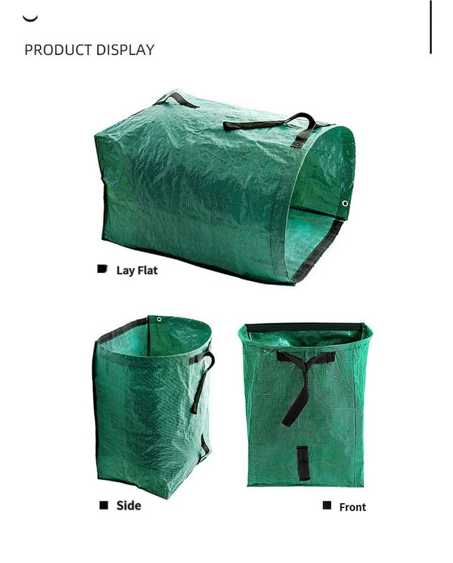 Heavy Duty Horizontal Garden Leaf Collection Bag - Large Capacity Waterproof Waste Scoop Tarp with Reinforced Handles for Lawn Debris, Grass, and Yard Cleanup - Image 5