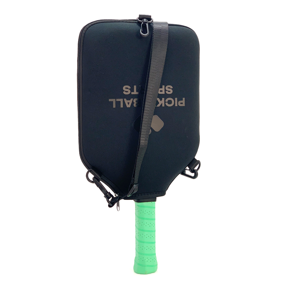 SA01 Black Neoprene Pickleball Paddle Cover (racket not included)  - Protective Crossbody Bag with Adjustable Shoulder Strap and Fence Hook - Universal Lightweight Paddle Case for All Skill Levels - Image 2