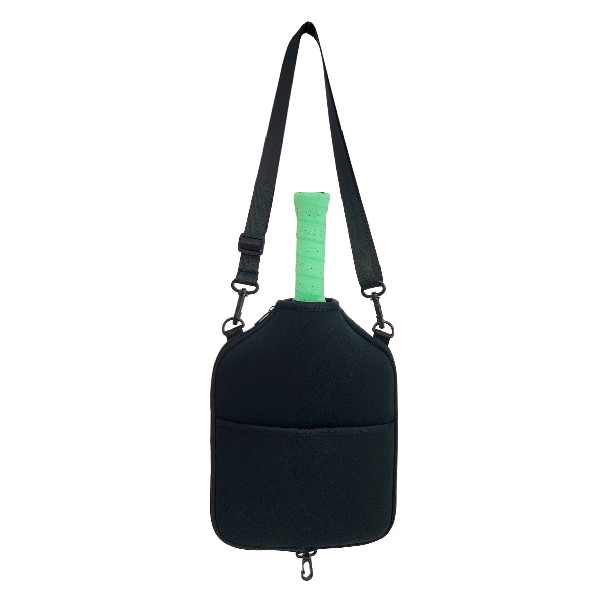 SA01 Black Neoprene Pickleball Paddle Cover (racket not included)  - Protective Crossbody Bag with Adjustable Shoulder Strap and Fence Hook - Universal Lightweight Paddle Case for All Skill Levels - Image 3