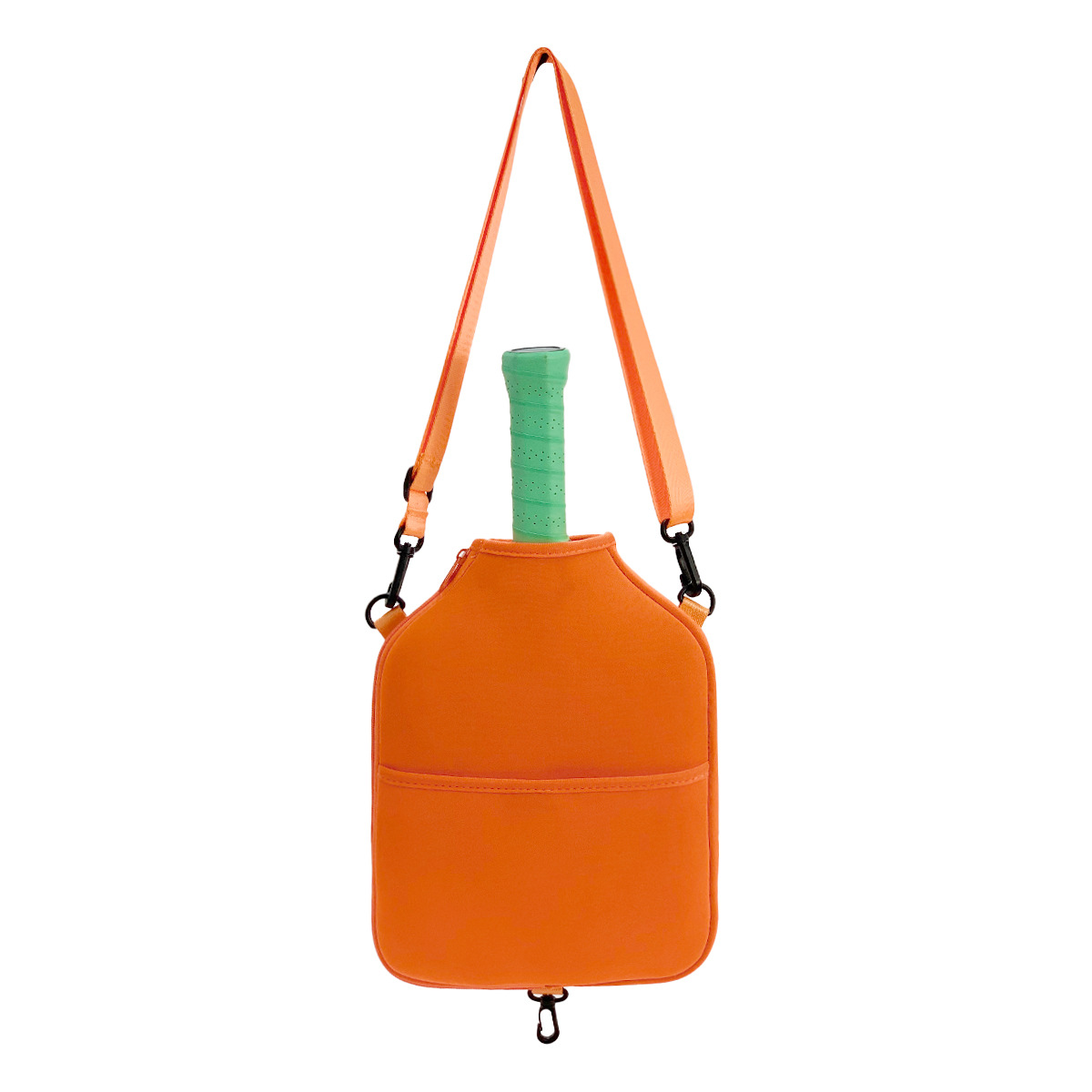SA02 Orange Neoprene Pickleball Paddle Cover (racket not included)  - Protective Crossbody Bag with Adjustable Shoulder Strap and Fence Hook - Universal Lightweight Paddle Case for All Skill Levels - Image 3