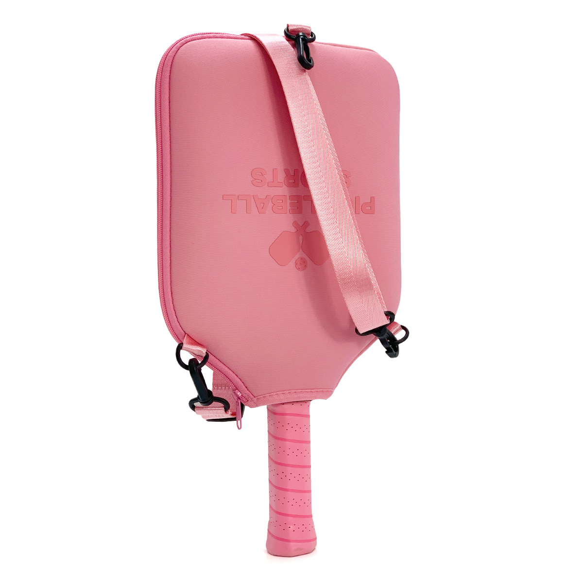 SA03 Pink Neoprene Pickleball Paddle Cover (racket not included)  - Protective Crossbody Bag with Adjustable Shoulder Strap and Fence Hook - Universal Lightweight Paddle Case for All Skill Levels - Image 2