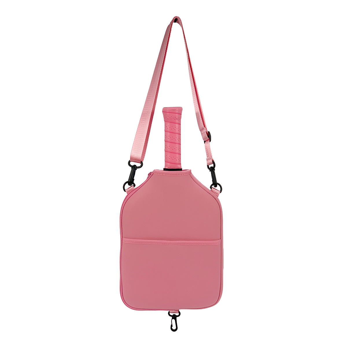 SA03 Pink Neoprene Pickleball Paddle Cover (racket not included)  - Protective Crossbody Bag with Adjustable Shoulder Strap and Fence Hook - Universal Lightweight Paddle Case for All Skill Levels - Image 3