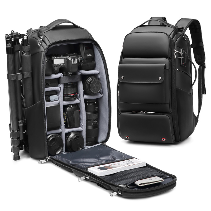 Professional Large Capacity Camera Backpack - Waterproof Anti-Theft DSLR Mirrorless Bag with 17-Inch Laptop Compartment and TSA Combination Lock for Travel and Business - Image 1