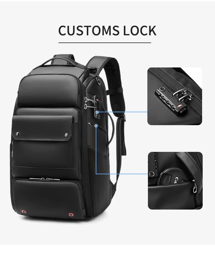 Professional Large Capacity Camera Backpack - Waterproof Anti-Theft DSLR Mirrorless Bag with 17-Inch Laptop Compartment and TSA Combination Lock for Travel and Business - Image 5
