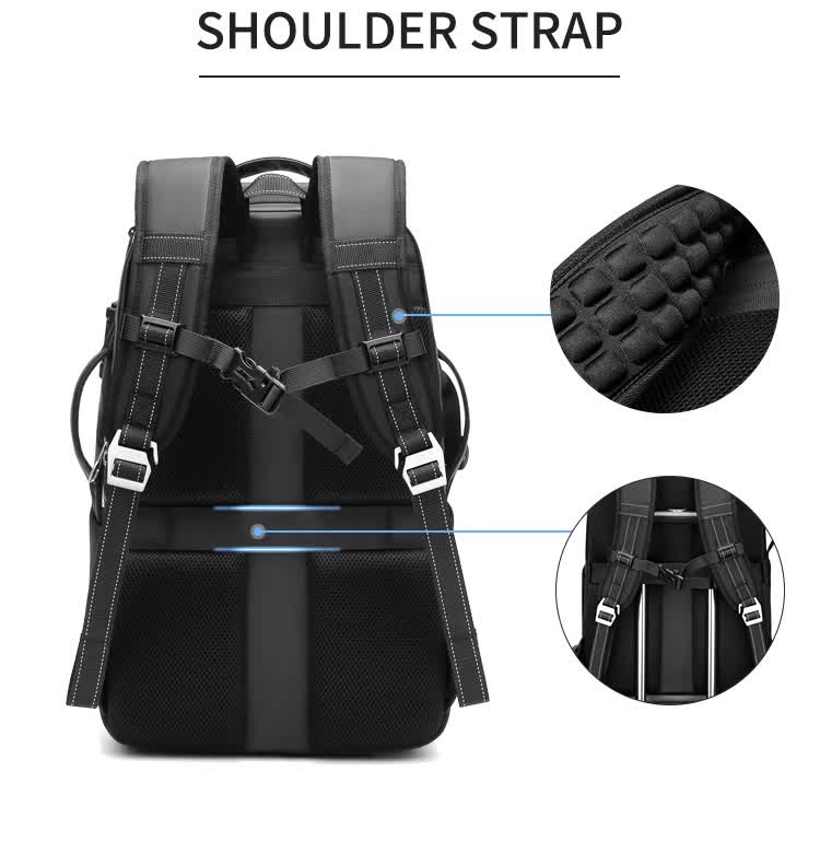 Professional Large Capacity Camera Backpack - Waterproof Anti-Theft DSLR Mirrorless Bag with 17-Inch Laptop Compartment and TSA Combination Lock for Travel and Business - Image 6