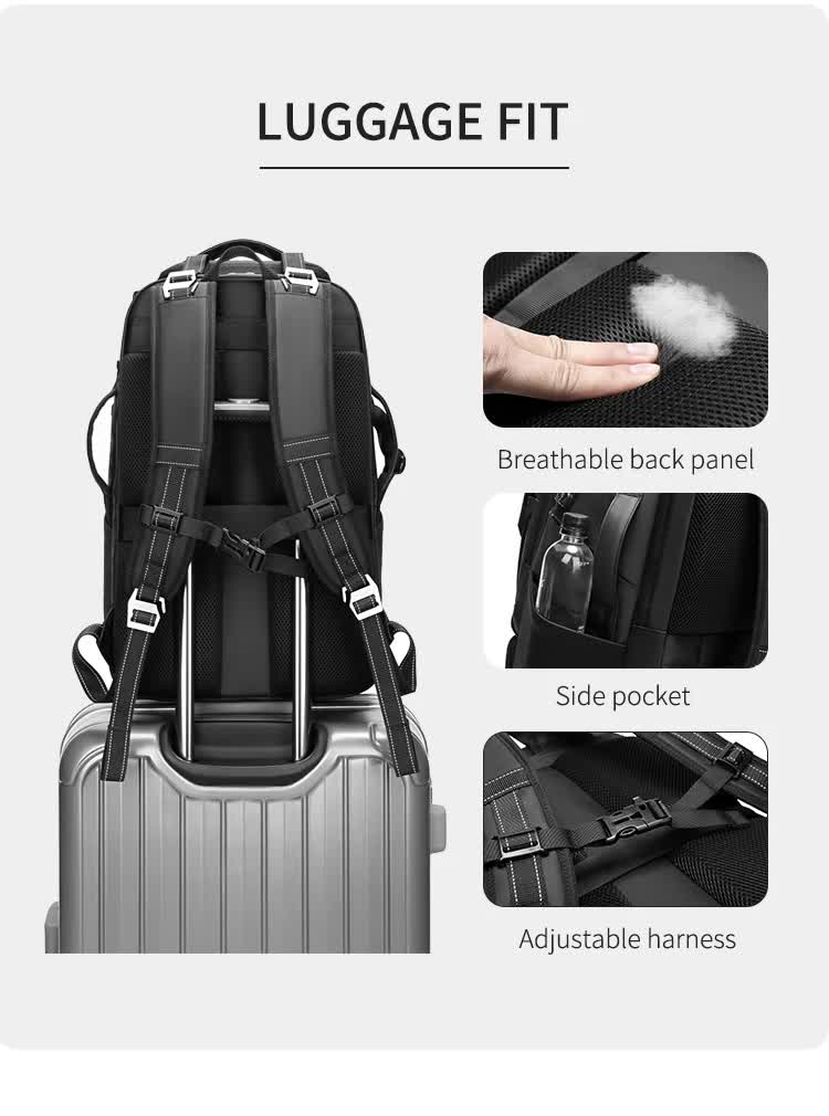 Professional Large Capacity Camera Backpack - Waterproof Anti-Theft DSLR Mirrorless Bag with 17-Inch Laptop Compartment and TSA Combination Lock for Travel and Business - Image 7