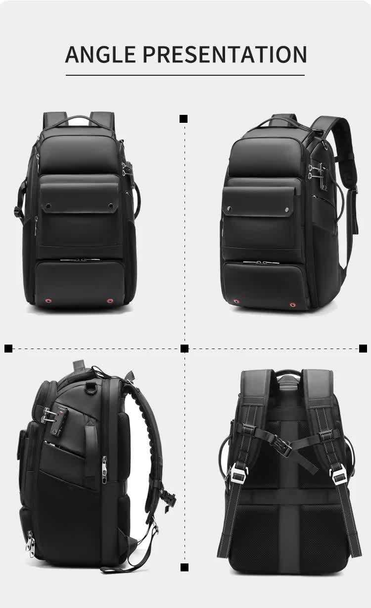 Professional Large Capacity Camera Backpack - Waterproof Anti-Theft DSLR Mirrorless Bag with 17-Inch Laptop Compartment and TSA Combination Lock for Travel and Business - Image 8
