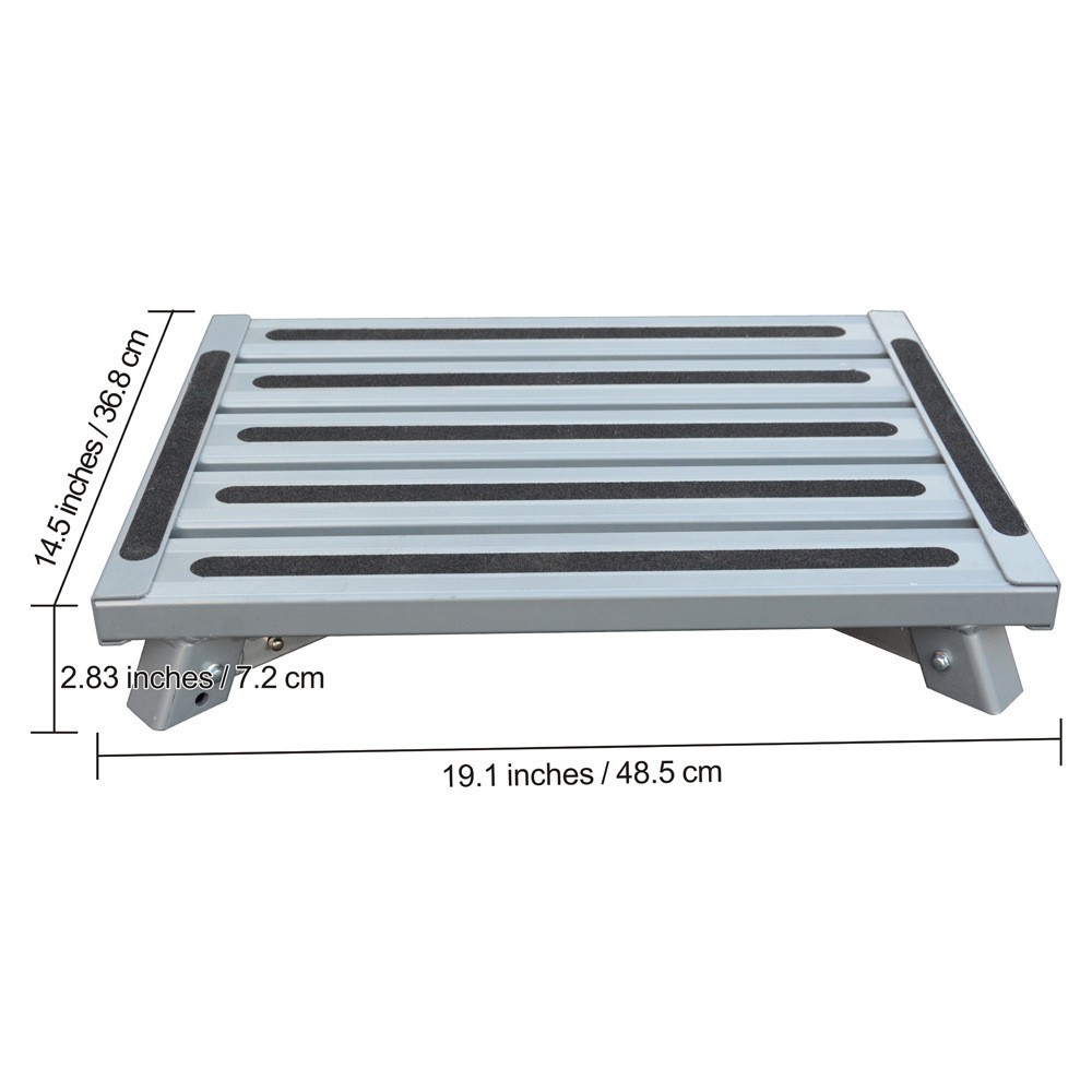 Heavy Duty Aluminum Folding Step Stool - Portable RV Platform and Work Bench with Non-Slip Surface - Collapsible Multi-Purpose Step for Camping, Home, and Outdoor Use - Image 5