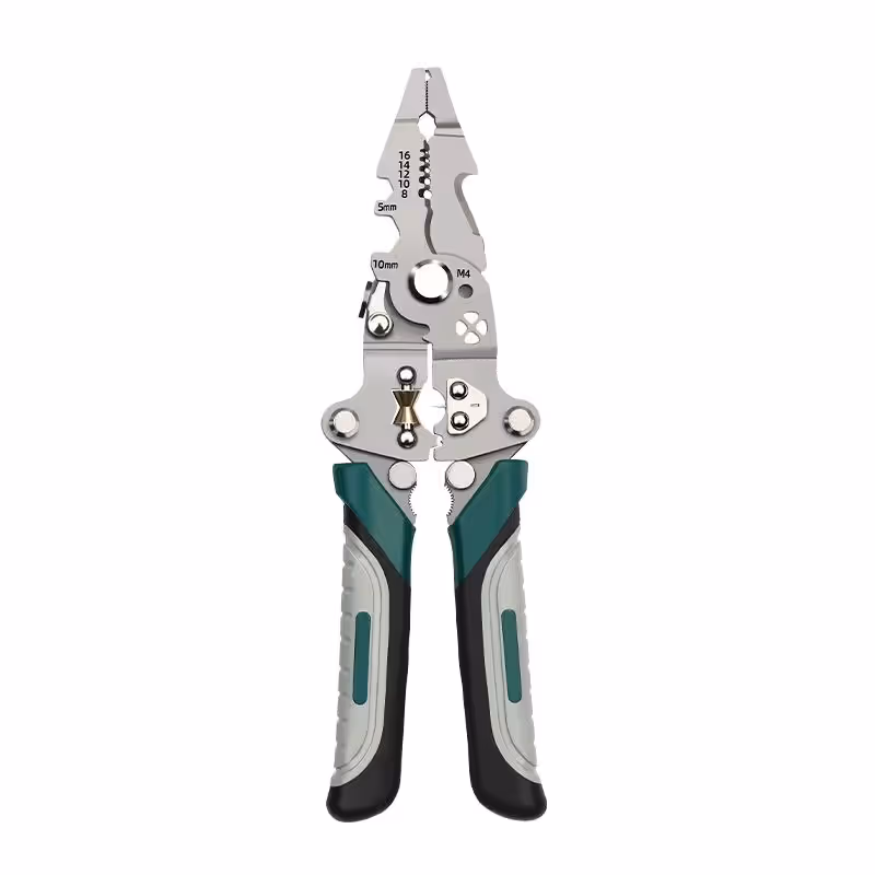 3PCS Professional 10-in-1 Folding Multi-functional Wire Stripper and Pliers - Heavy Duty Electrician's Tool for Stripping, Cutting, Crimping, and Splitting - Compact and Portable Design - Image 5