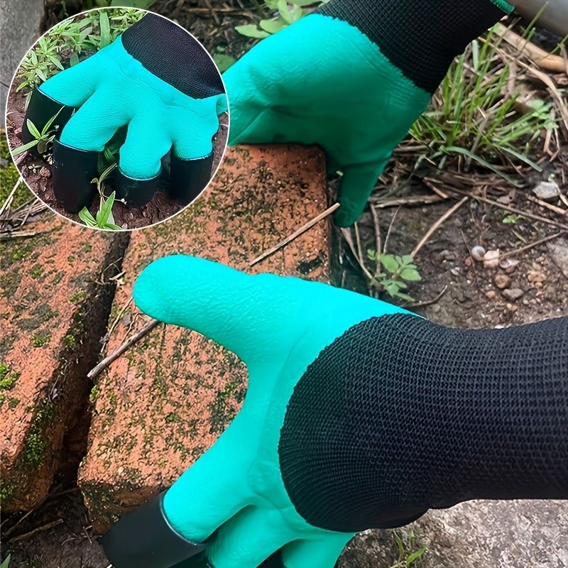 10 Pairs Professional Gardening Gloves with Integrated Digging Claws - Thorn-Proof  and Waterproof Landscape Gloves for Planting, Seeding, and Yard Work - One Size Fits All - Image 3