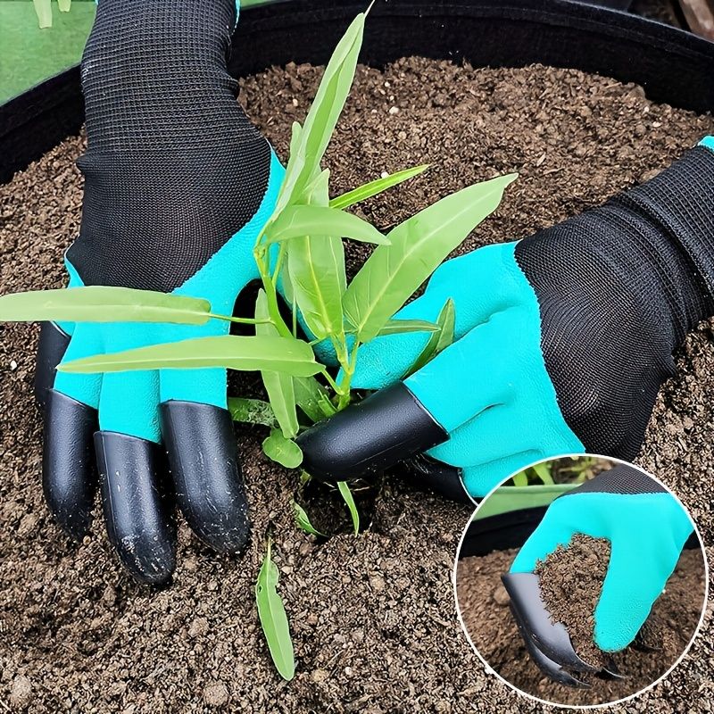 10 Pairs Professional Gardening Gloves with Integrated Digging Claws - Thorn-Proof  and Waterproof Landscape Gloves for Planting, Seeding, and Yard Work - One Size Fits All - Image 4