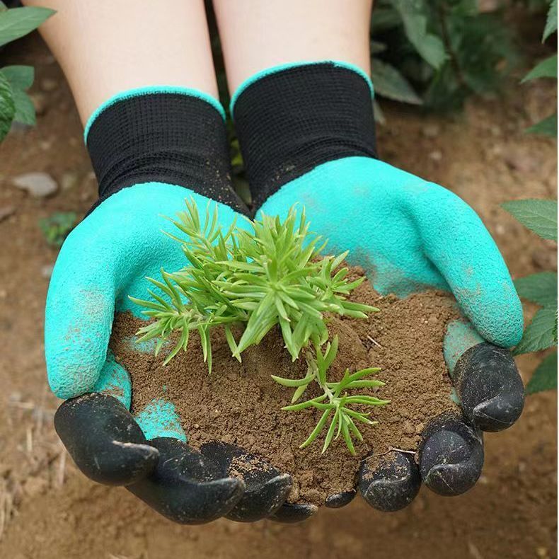 10 Pairs Professional Gardening Gloves with Integrated Digging Claws - Thorn-Proof  and Waterproof Landscape Gloves for Planting, Seeding, and Yard Work - One Size Fits All - Image 5