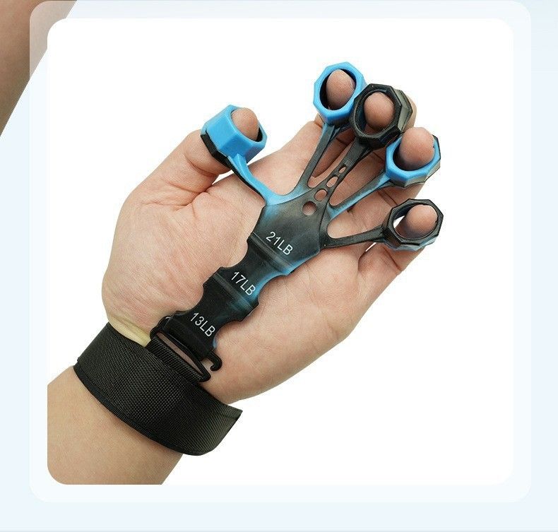 10 pcs Grey Finger Exerciser and Hand Strengthener - Adjustable Silicone Grip Strength Trainer for Physical Therapy, Athletes and Musicians - 13LB to 21LB Resistance Levels - Image 5