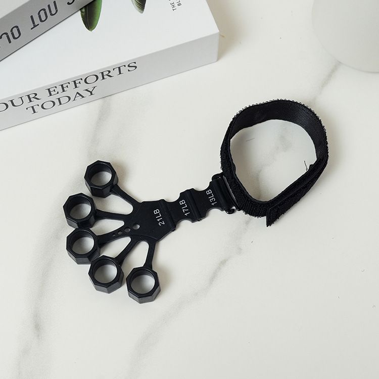 10 pcs Black Finger Exerciser and Hand Strengthener - Adjustable Silicone Grip Strength Trainer for Physical Therapy, Athletes and Musicians - 13LB to 21LB Resistance Levels - Image 1