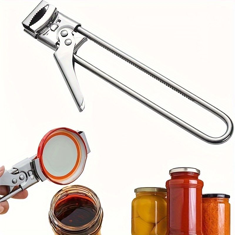 2 Set/4 Pcs Adjustable Jar Opener - Durable Stainless Steel Manual Lid Remover - Effortless Kitchen Gadget for Weak Hands and Seniors, Versatile Multi Size Can Opener, Space Saving Ergonomic Design - Image 3