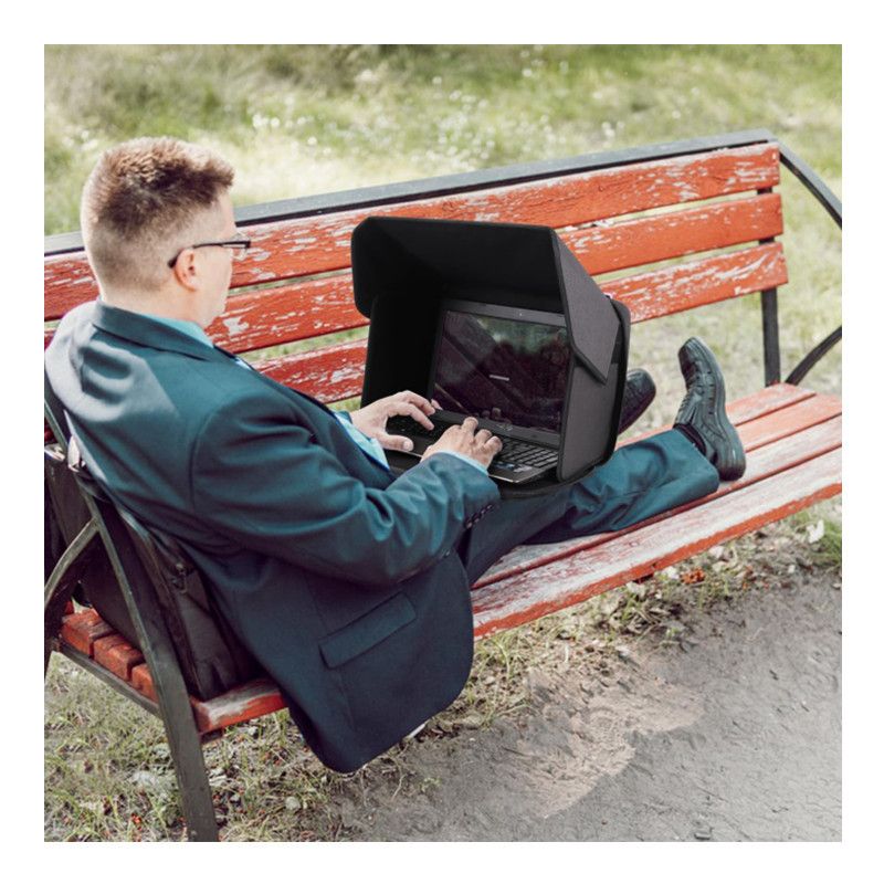 Laptop Sun Shade and Outdoor Privacy Hood - Fits Laptops up to 16 Inches Size L - Anti-Glare Screen Shield, Portable Foldable Design, Remote Work Essential for Park Beach and Outdoor Office Use - Image 7