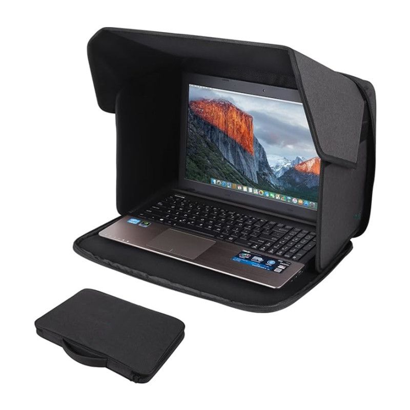 Laptop Sun Shade and Outdoor Privacy Hood - Fits Laptops up to 14 Inches Size M - Anti-Glare Screen Shield, Portable Foldable Design, Remote Work Essential for Park Beach and Outdoor Office Use - Image 2