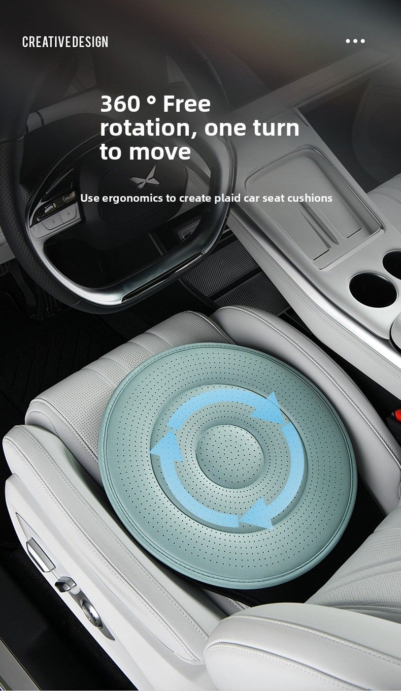 Moonlight White 360 Degree Rotating Car Seat Cushion - 53cm Nano Tech Swivel Mobility Aid - Easy Vehicle Entry and Exit for Seniors, Breathable Non Slip Ergonomic Support for Home Office and Travel - Image 5
