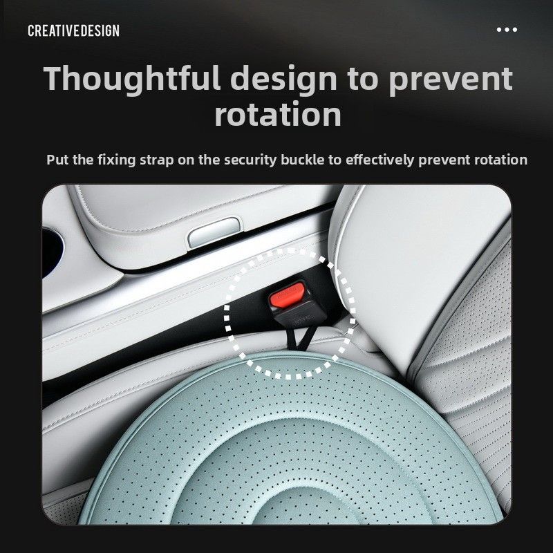 Coffee 360 Degree Rotating Car Seat Cushion - 53cm Nano Tech Swivel Mobility Aid - Easy Vehicle Entry and Exit for Seniors, Breathable Non Slip Ergonomic Support for Home Office and Travel - Image 2