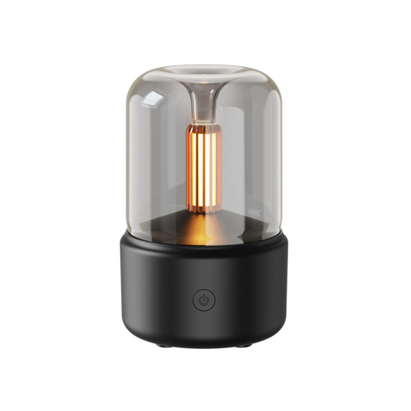 Black Creative Candleligh Aromatherapy Diffuser USB Desktop Ambient Candle Lamp Humidifier - Image 1