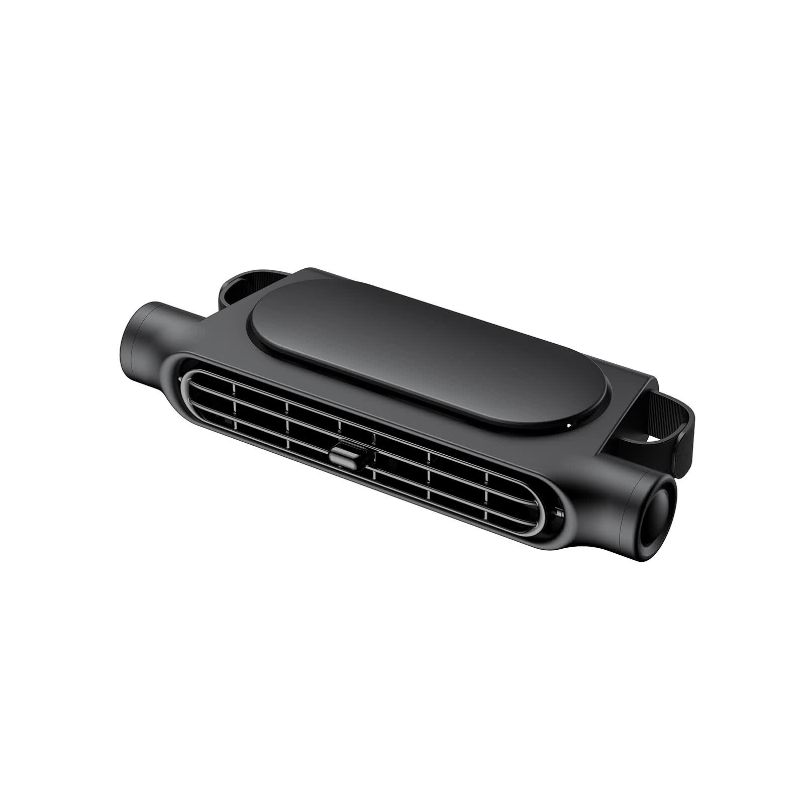 Black Car Seat Back Headrest Fan USB Powered Turbine Cooling Fan with 3 Adjustable Speeds - Image 1